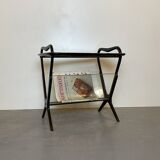 Mahogany side table & magazine holder from 1950'