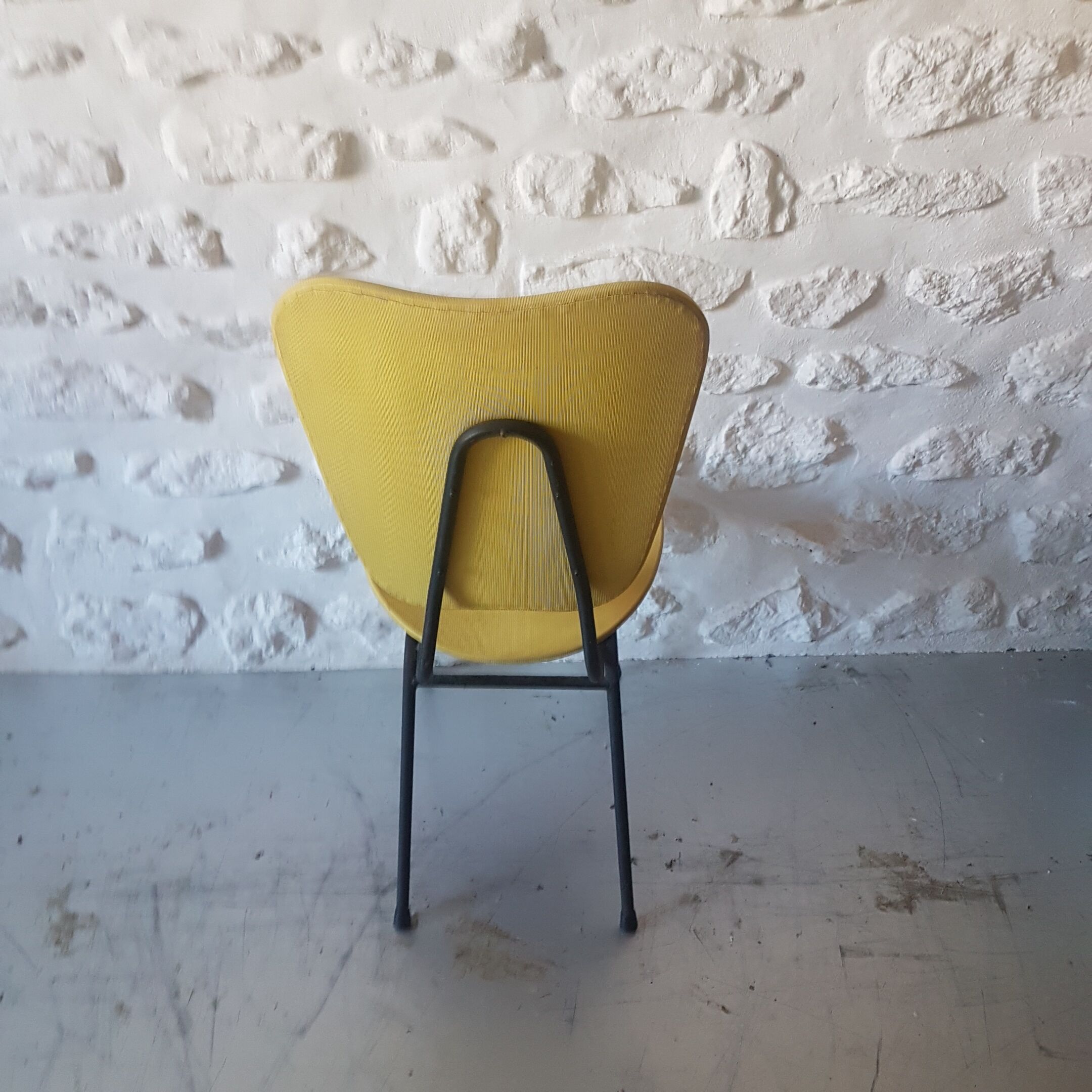 Yellow vintage tubular chair