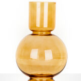 Vase boule jaune hauteur 25,5cm