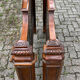 Antique solid walnut boat headboards