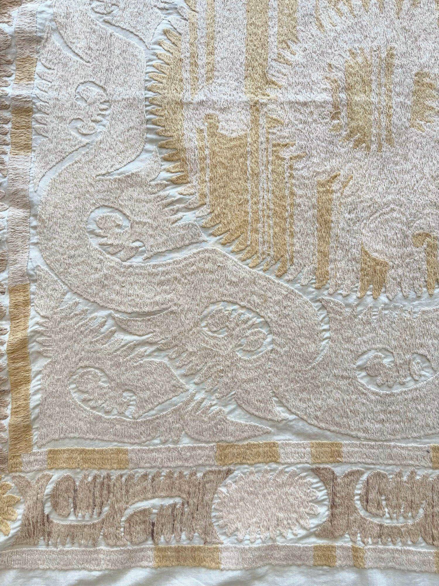 Vintage hand-embroidered tablecloth 144x147 cm