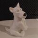 small ceramic fox terrier dog Sargemines 1930/1940