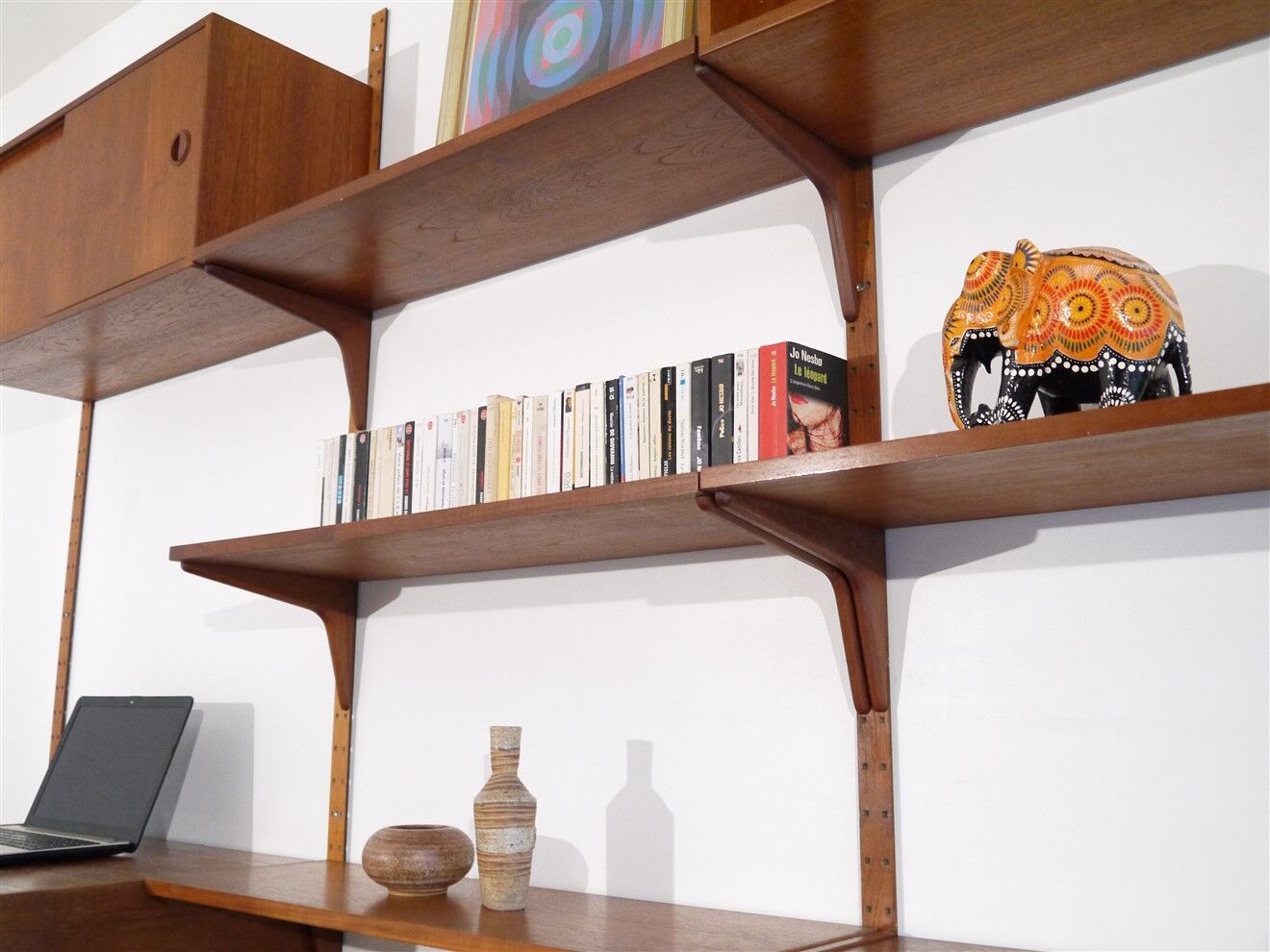 Danish teak shelf system by Rud Thygesen and Johnny Sorensen 1960