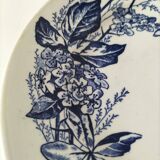 Pair of Longchamp plates 1880-1900 – Rare naturalistic floral decoration