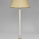 Lampadaire Art Déco en bois peint blanc et doré, 1925