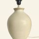 Ceramic lamp base turned in sand colour, organic shape.