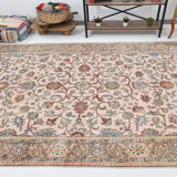 7x10 floral persian rug, handmade persian rug 320x214cm