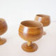 Set of ceramic stemmed glasses 1970