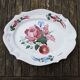 Antique Large Oval Earthenware Dish with Floral Decor