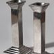 Pair Of Art Deco Silver Plated Candle Holders
