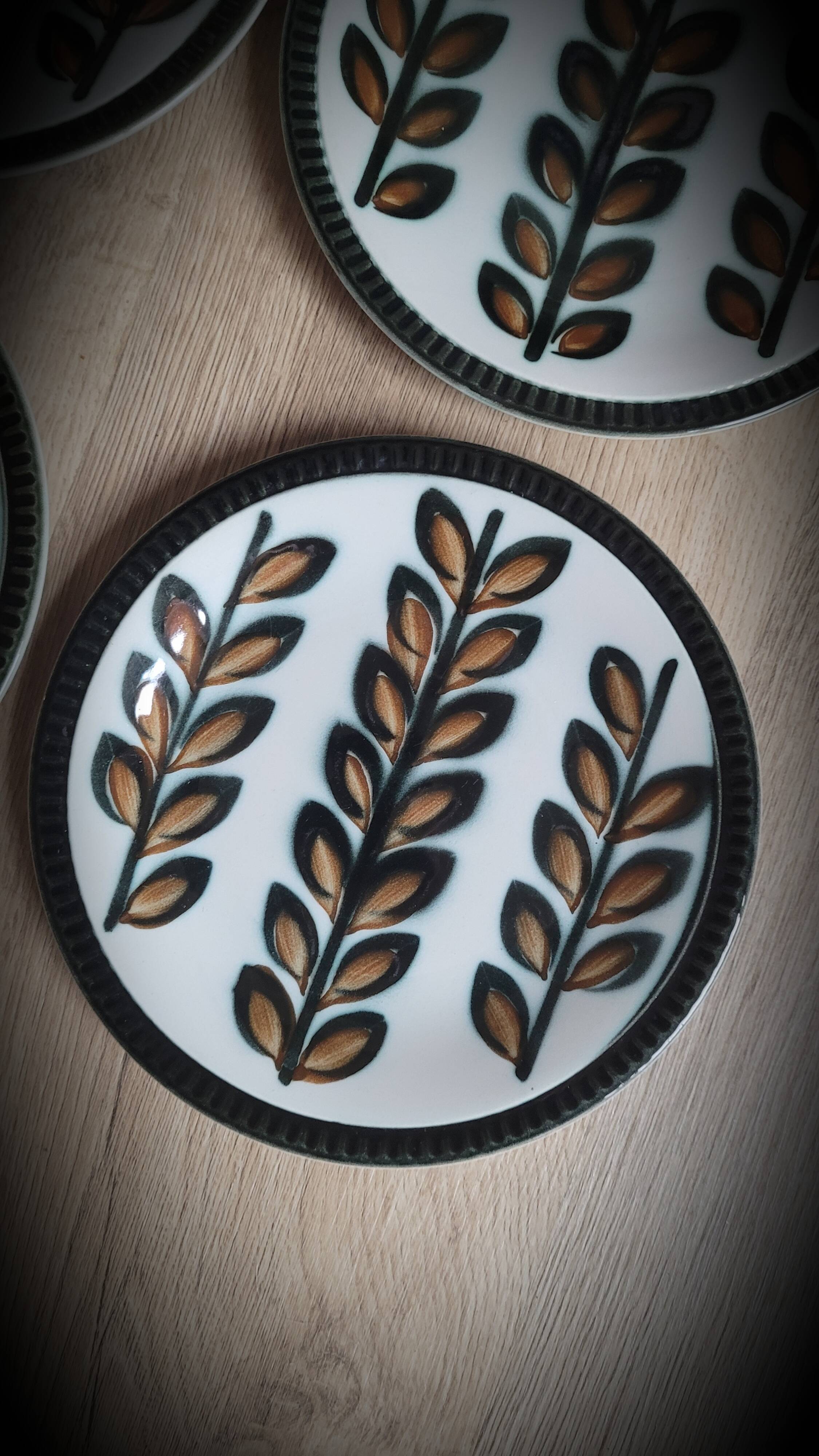 Set of 6 Rambouillet Boch plates 1966