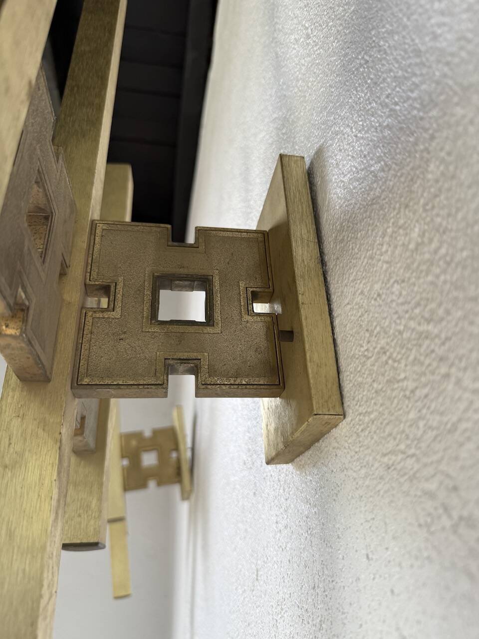 Pair of Regency brass wall lights in Italy