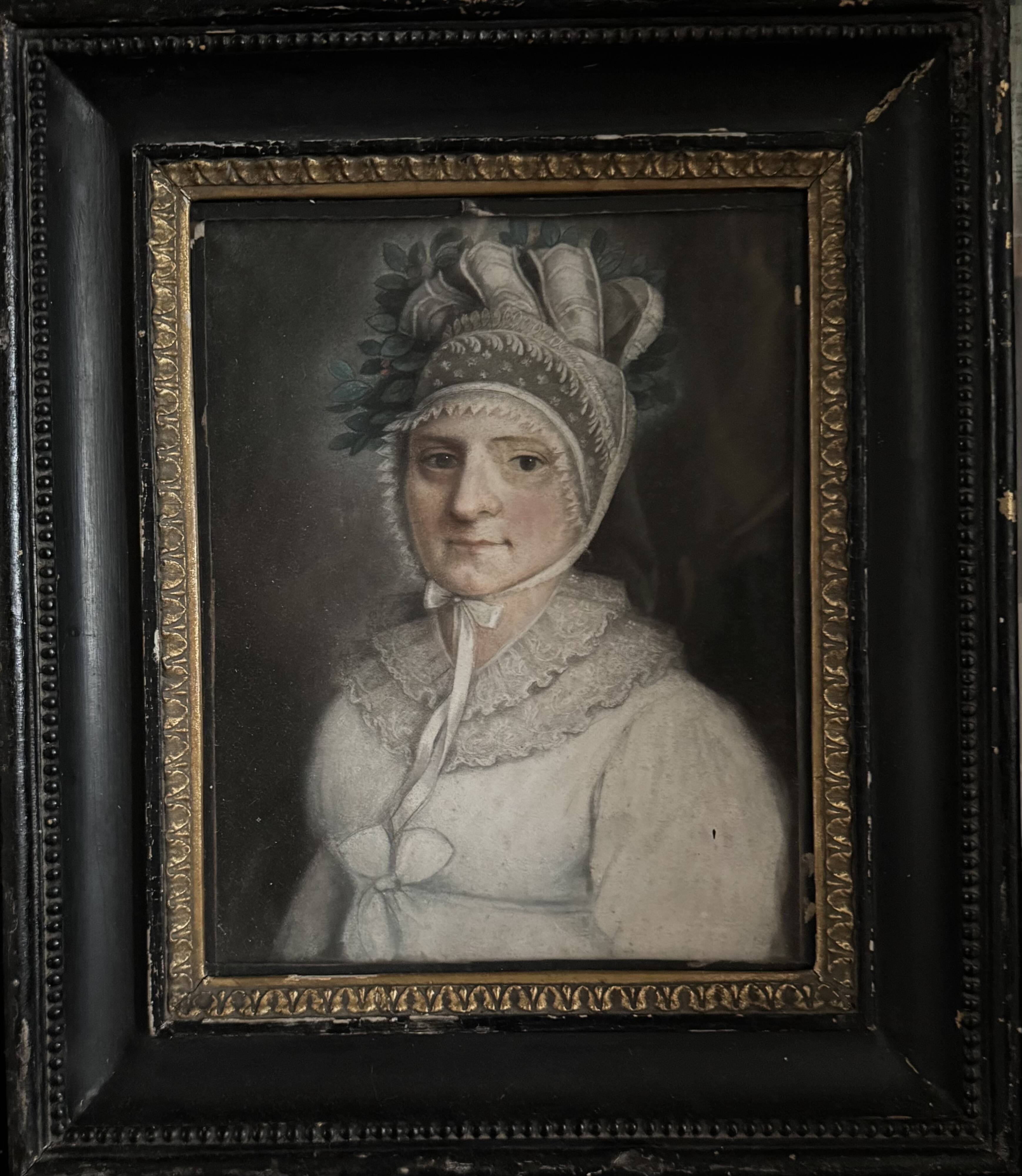 Pair of pastel portraits