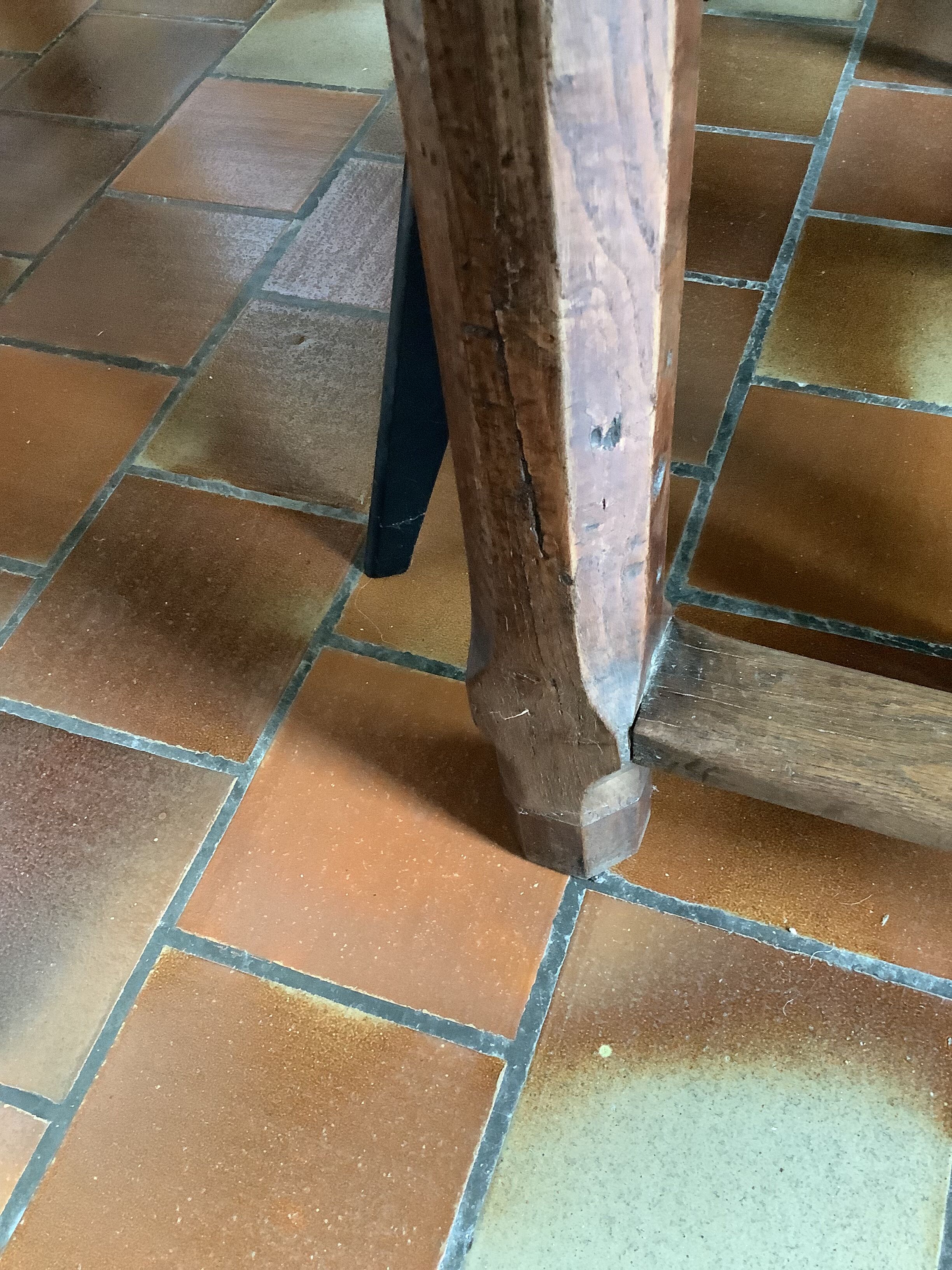 Old solid oak farmhouse table