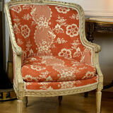 Two shepherdesses in moulded wood and carved Louis XVI style