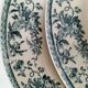 4 assiettes creuses Gien Bouquets de Roses terre de fer bleu de prusse