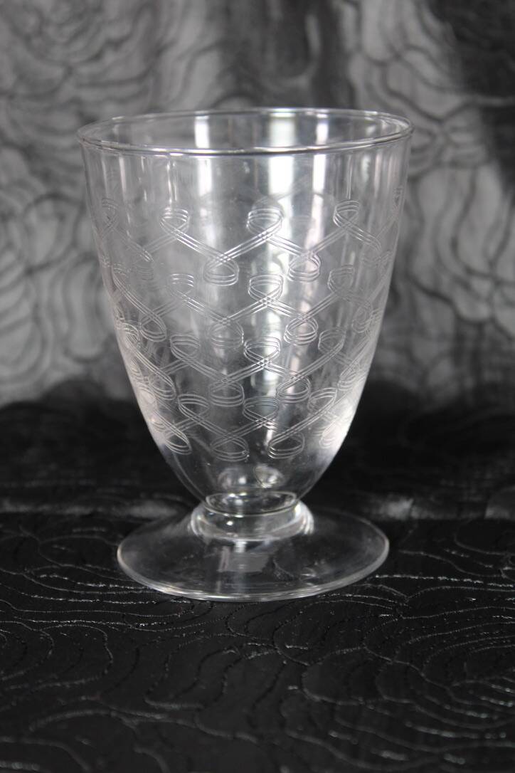 Verres cristal Art déco gravés France 1930 x24
