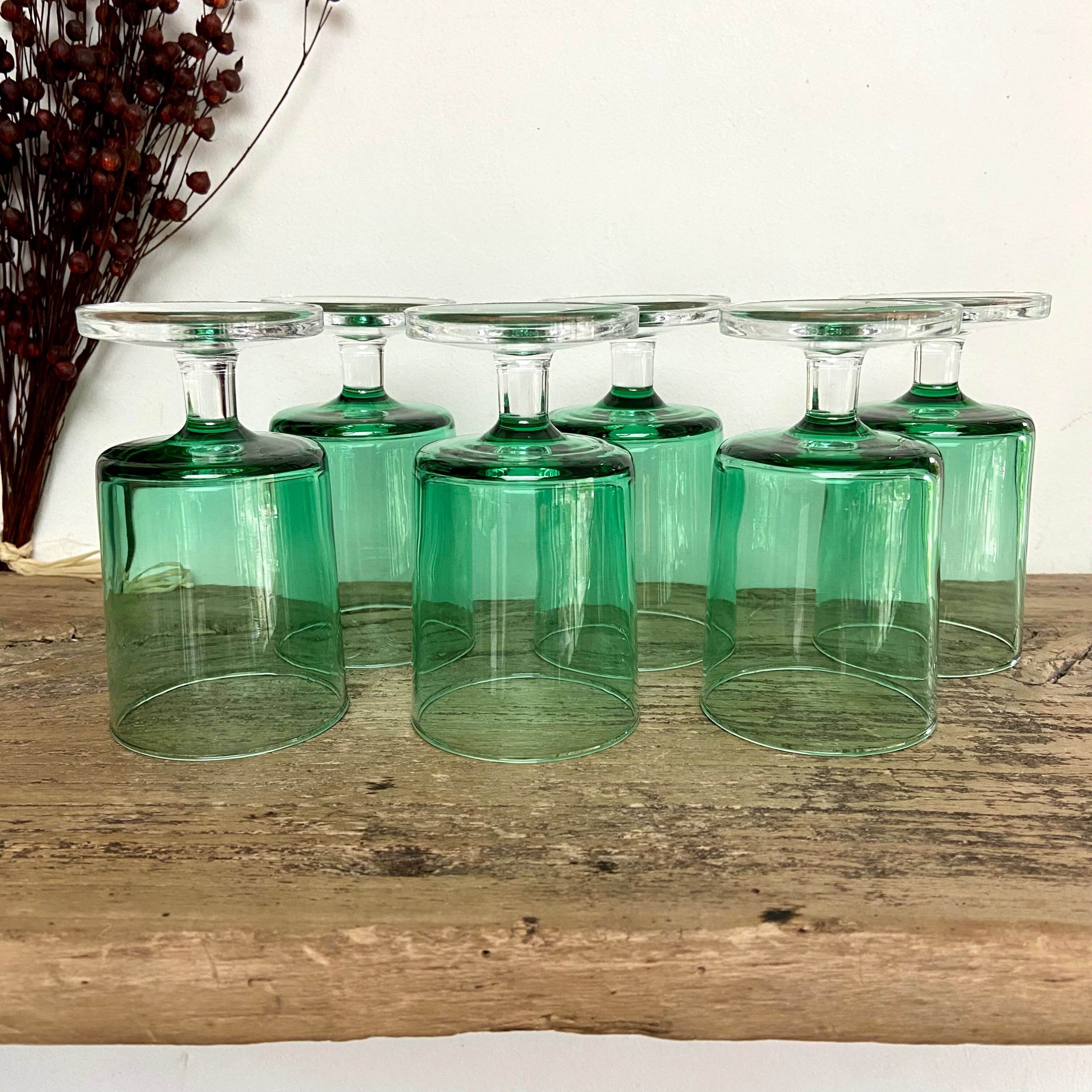 6 verres luminarc france vintage
