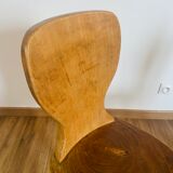 Pair of brutalist tripod chairs