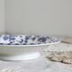 Antique patinated pedestal dish - Rare Dresden porcelain
