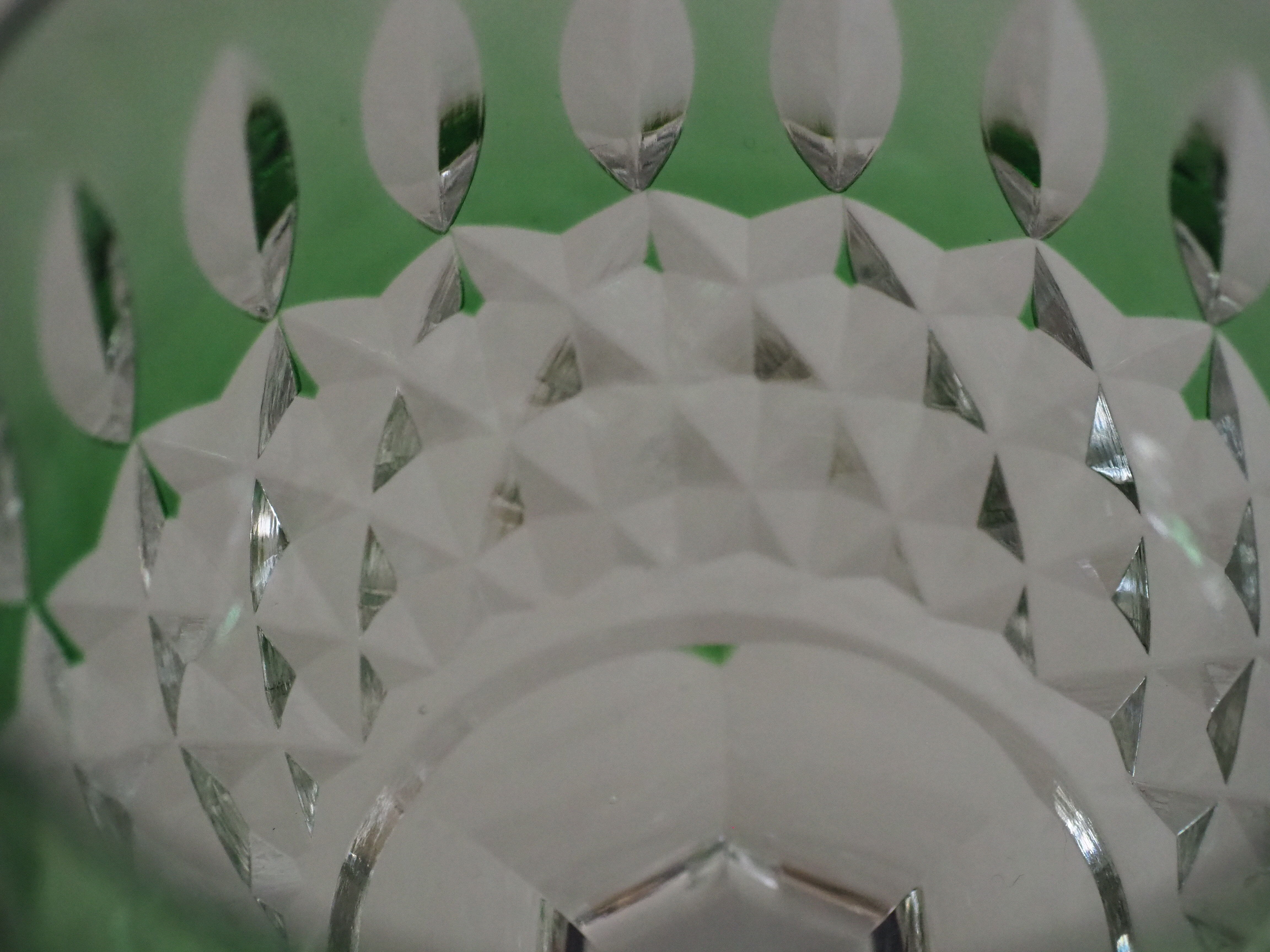 Crystal glass – roemer green - saint-louis - tip of green color