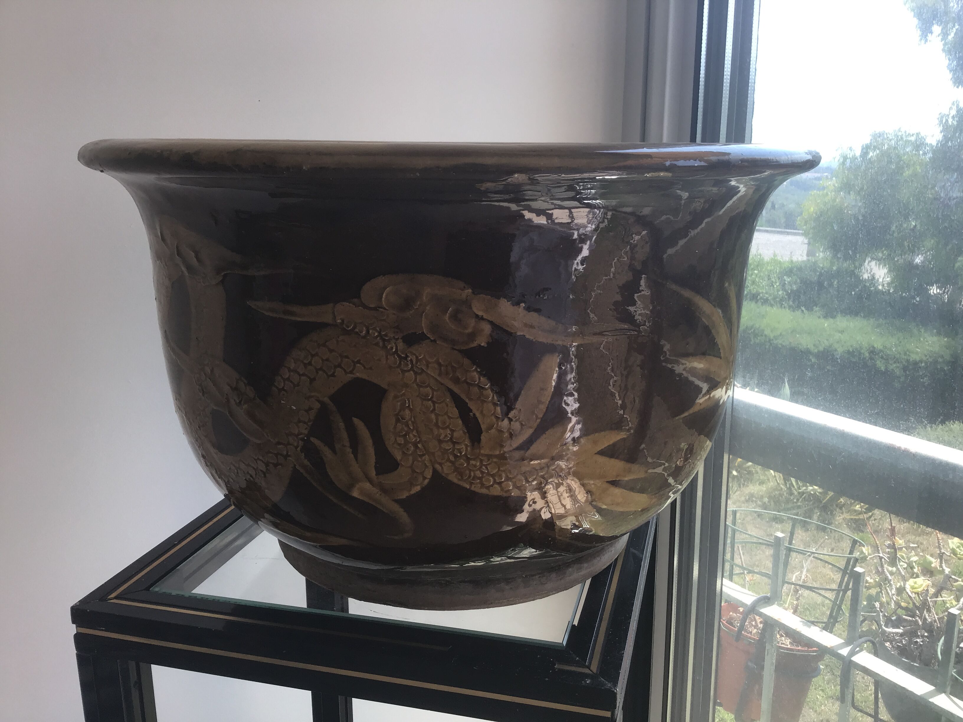 Cache pot décor chinese dragon craft quality