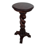 Elegante Colonna Porta-Piante/Busti in Mogano – Vintage Anni '60