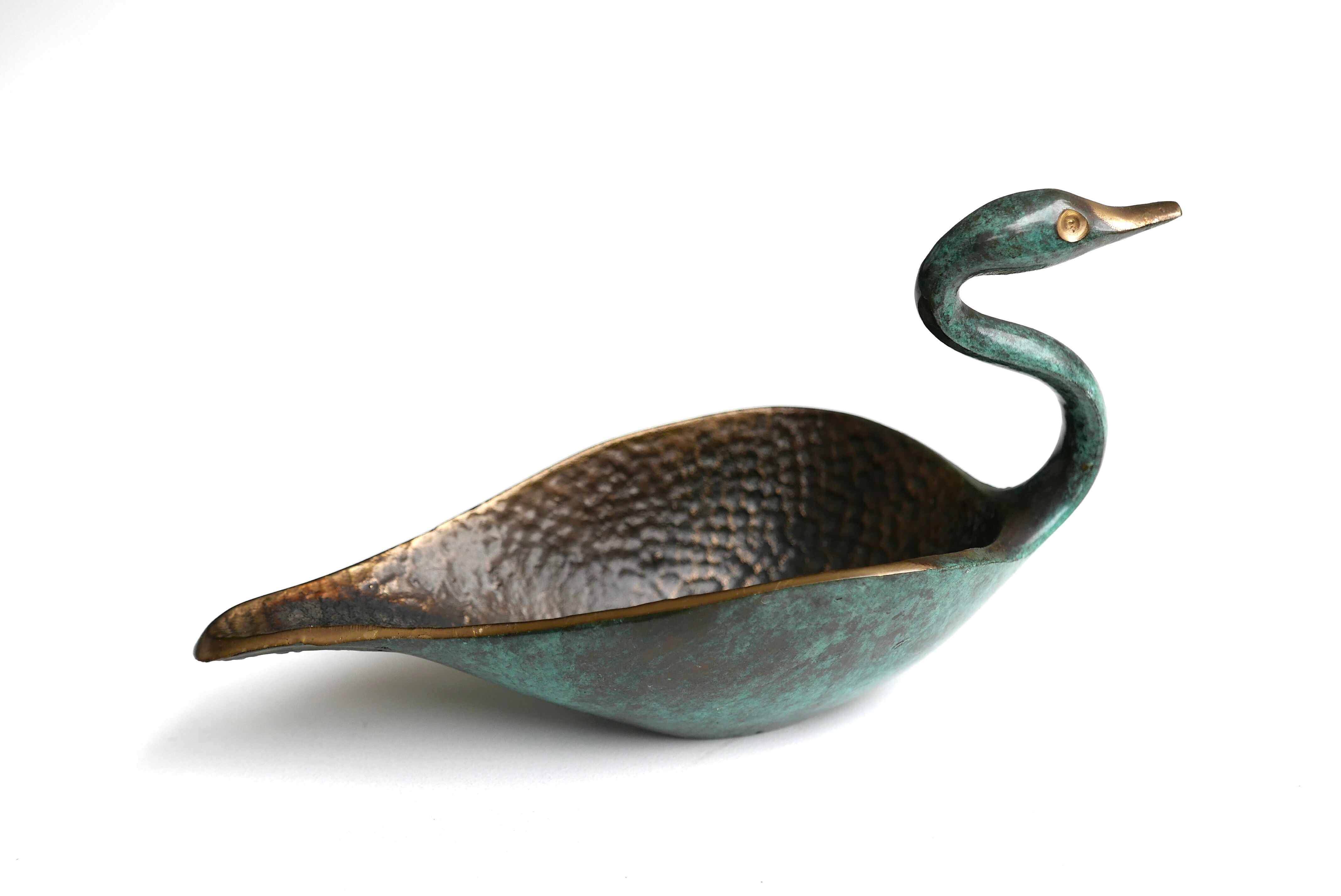Bronze swan ashtray, Israel, 1950s