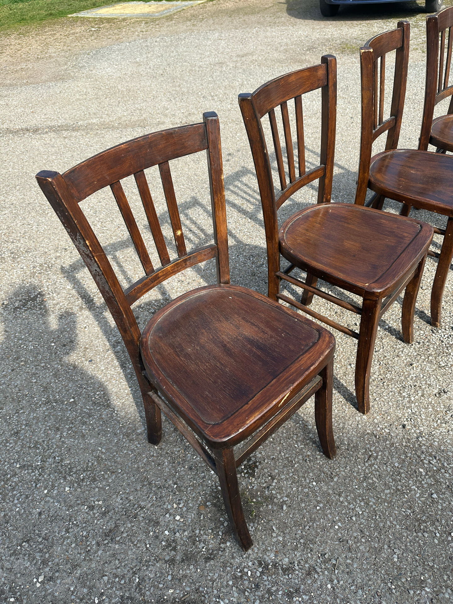 Set of 4 Luterna wooden bistro chairs