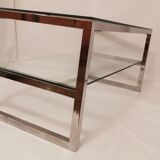 Vintage chrome coffee table