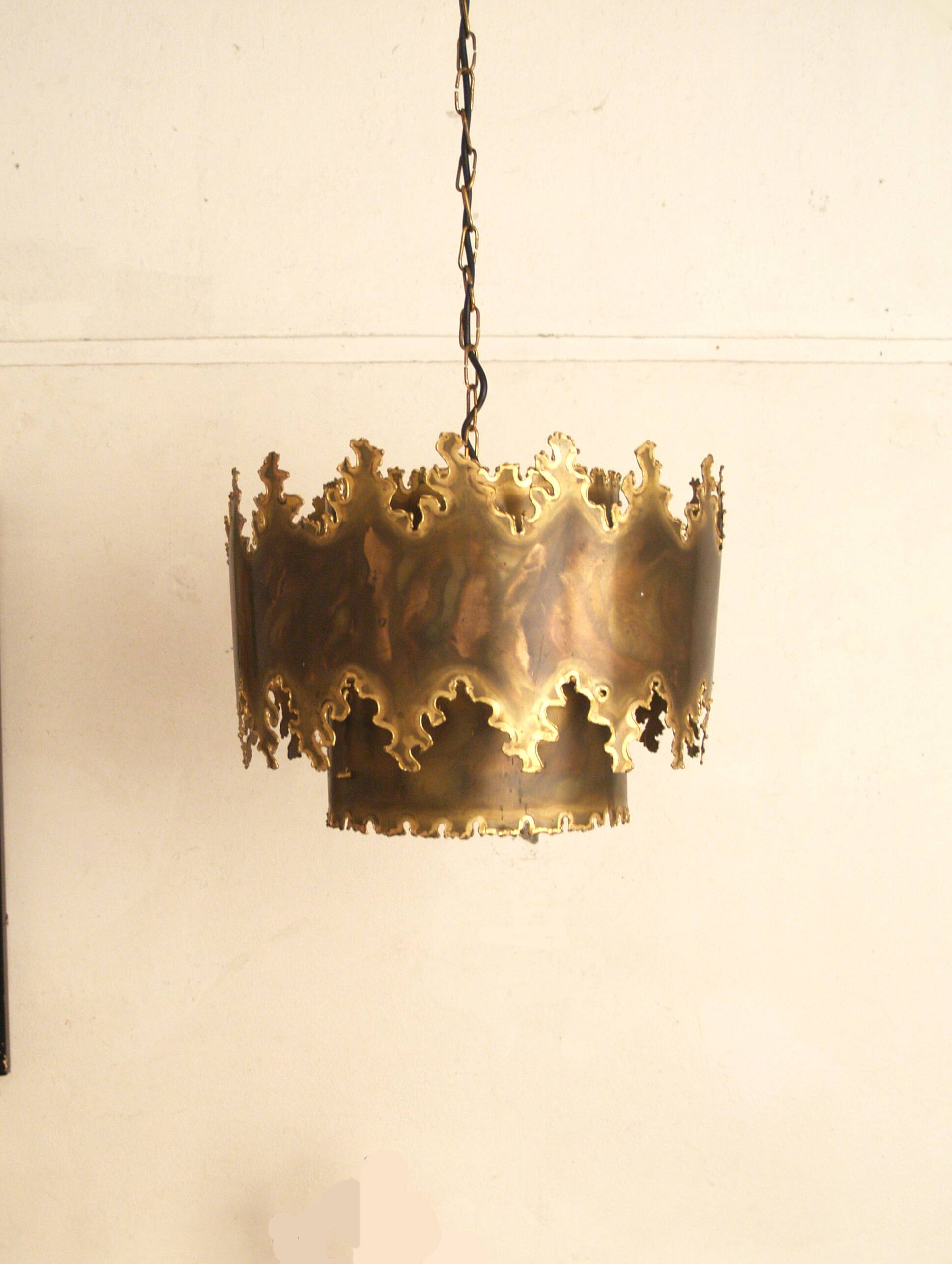 Svend Aage Holm Sorensen Danish brass pedant lamp