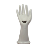 Door hand ring porcelain or ceramic white, vintage doilies
