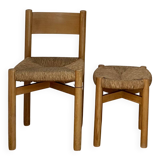 Meribel Perriand Chair and Stool