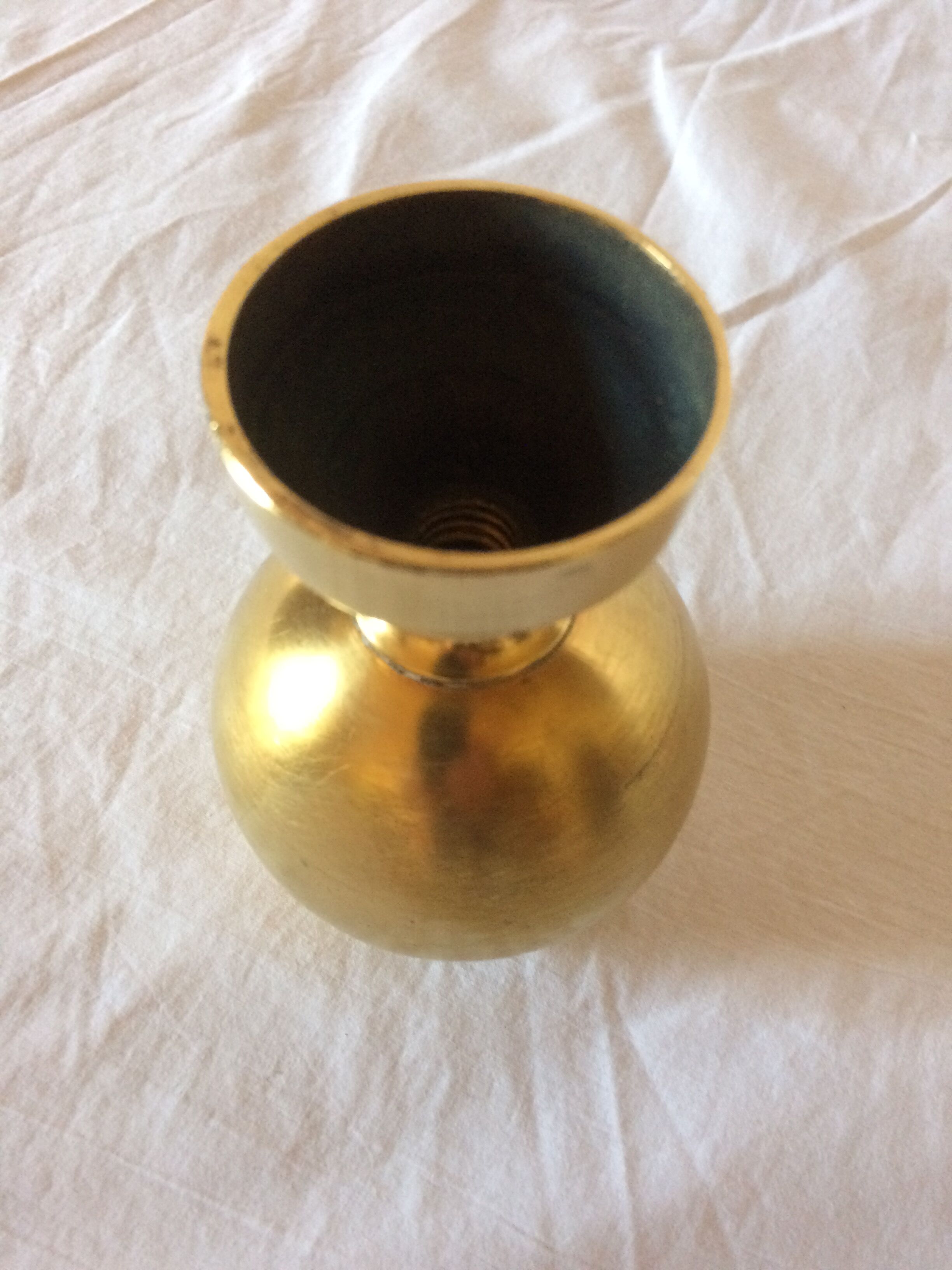 Vintage brass stair ball