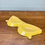 Vintage yellow ceramic glasses emptier