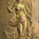 Pair of bronze bas-reliefs on the theme of the 4 seasons, spring and summer
