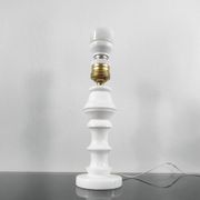 Vintage lamp base in white marble