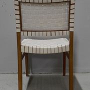 Suite de 6 chaises vintage en hêtre clair fin XXe