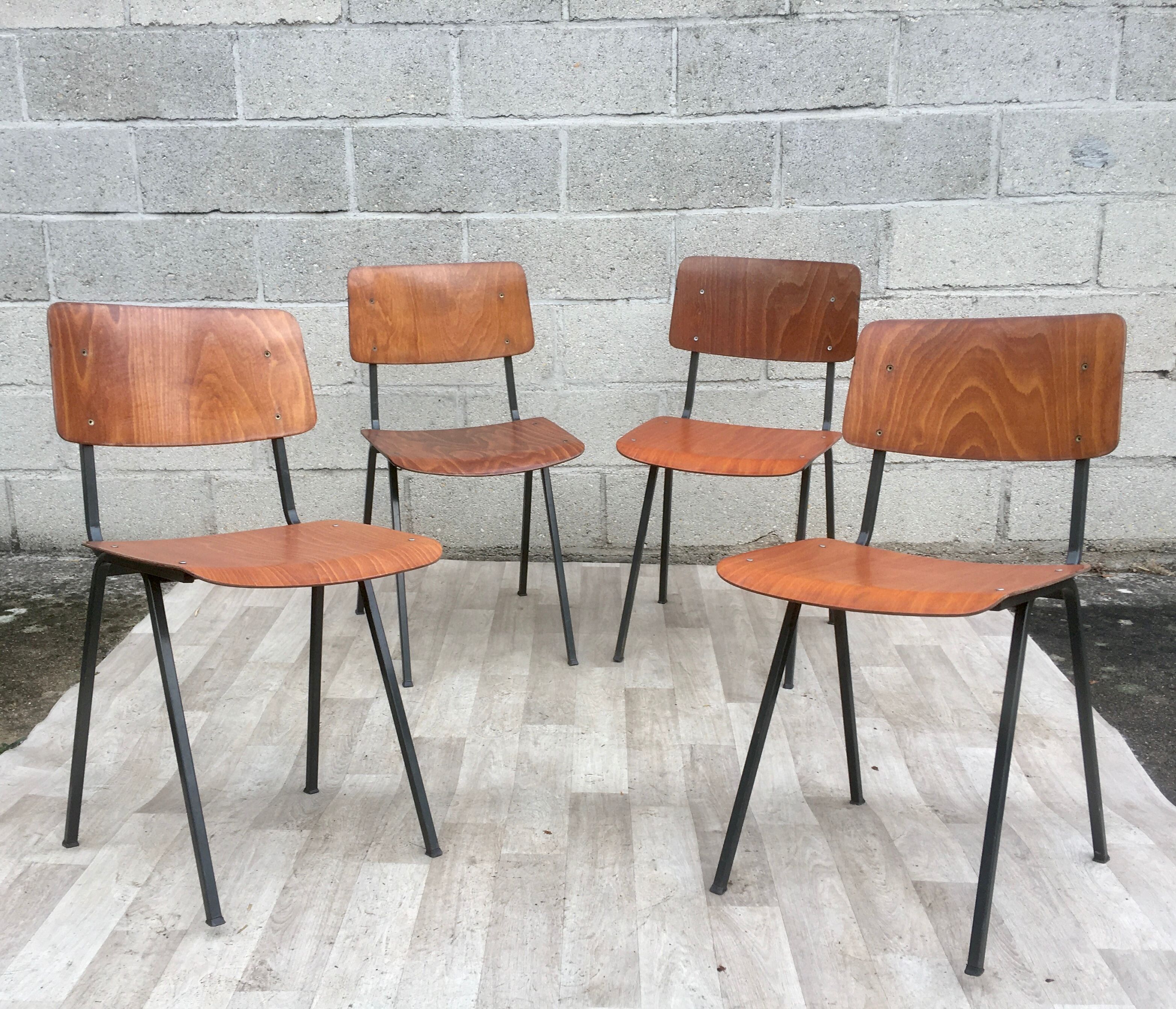 Set of 4 vintage chairs and design Eromes