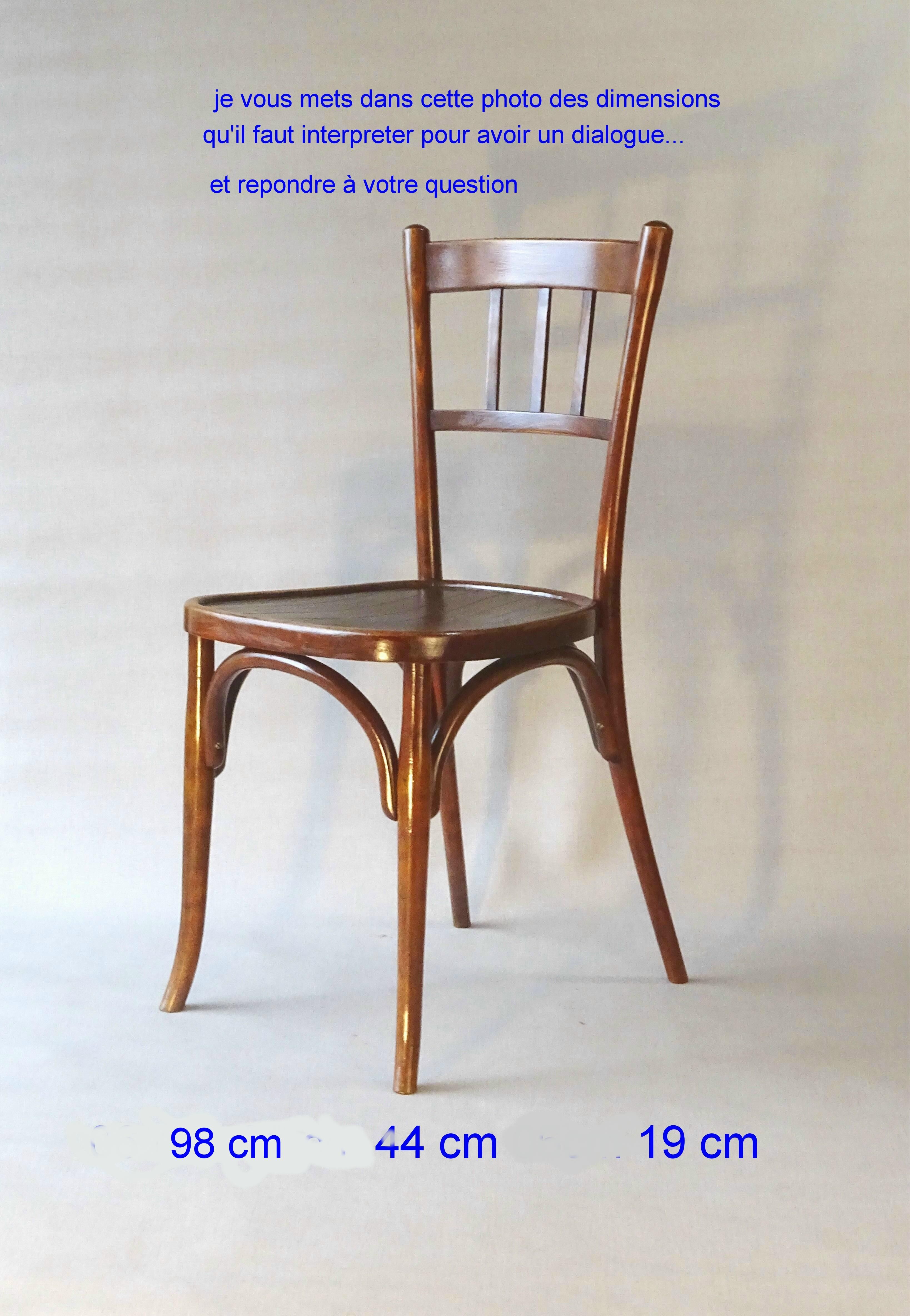 Chaise de bistrot Baumann 1925 assise bois
