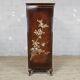 Vintage Chinese cabinet with gold leaf and flowers / oriental cabinet