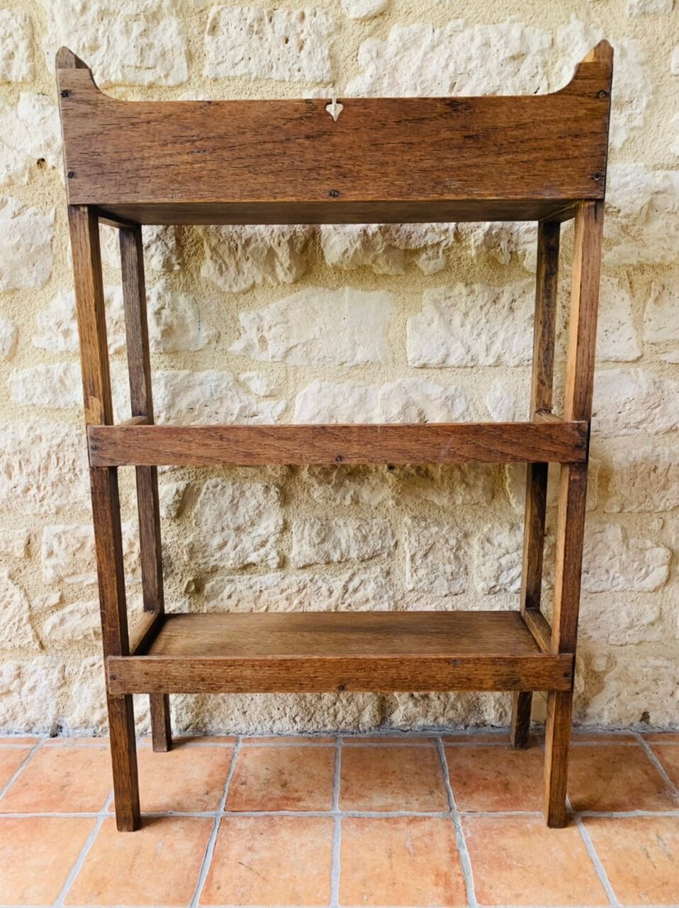 French farm 3-level shelf, circa 1940's