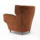 Melchiorre Bega Italian Mid-Century Velvet Armchairs, 1950s, Pair