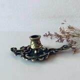 Antique bronze candle holder