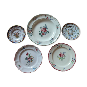5 assiettes décoratives