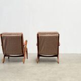 Set of two French lounge chairs
