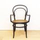 Fauteuil en bois courbé avec assise grillagée