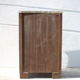 Art deco bedside table, art deco wooden bedside table with marble slab