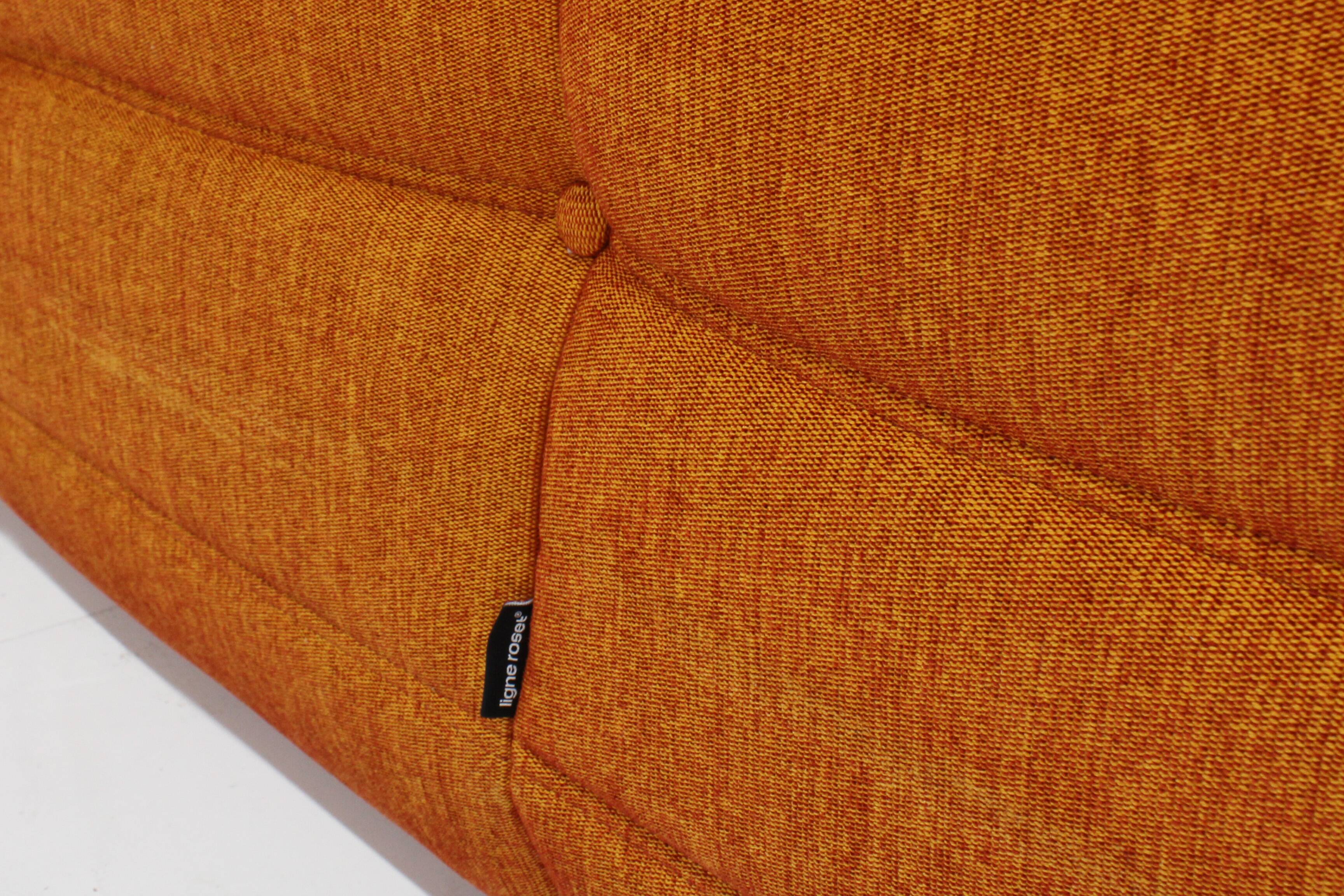 Ligne Roset Togo 2 seater sofa orange by Michel Ducaroy
