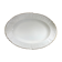 Very large oval Christmas dish in Limoges porcelain white and gold 43cm